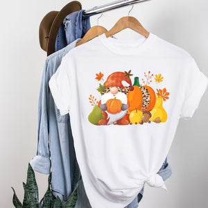Kute Gnome Thanksgiving Shirt, Fall Vibe Shirt, Shirt Idea For Fall Season, Autumn Leave Shirt, Thanksgiving Gift