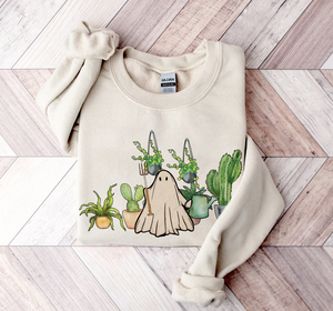 Plant Lover Ghost Gardening Shirt, Plant Mom Shirt, Plant Witch Clothing, Spooky Ghost Shirt, Botanical Ghost Shirt, Gardening Shirt