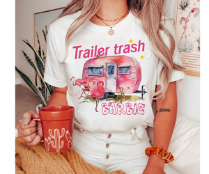 Trailer trash barb shirt, 90s bachelorette shirt, pop culture parody shirt, Women retro graphic tee, 90s style girl shirt, Bridal Party Gift