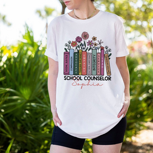 Personalized School Counselor shirt, Wildflower Therapist shirt, Mental Health, Counselor therapist shirt, Advocate shirt