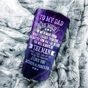 To My Dad - Dad & Son Galaxy - Personalized Tumbler - Father's Day Gift, Dad Tumbler, Dad Cup, Best Dad Gift