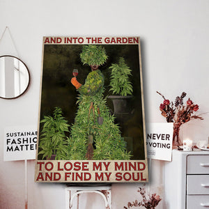 Cannabis Into The Forest - And Into The Garden To Lose My Mind 0.75 & 1.5 In Framed Canvas - Home Living, Wall Decor, Canvas Wall Art