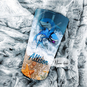 To My Son Wherever your Journey in Life - Dolphin Sea Personalized Tumbler - Birthday Gift, Cup for Son, Best Son Gift