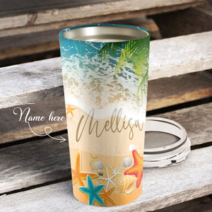 To My Daughter I Love You Turtle Sea Personalized Tumblers - Daughter Cups, Best Gift for Daughter Tumblers