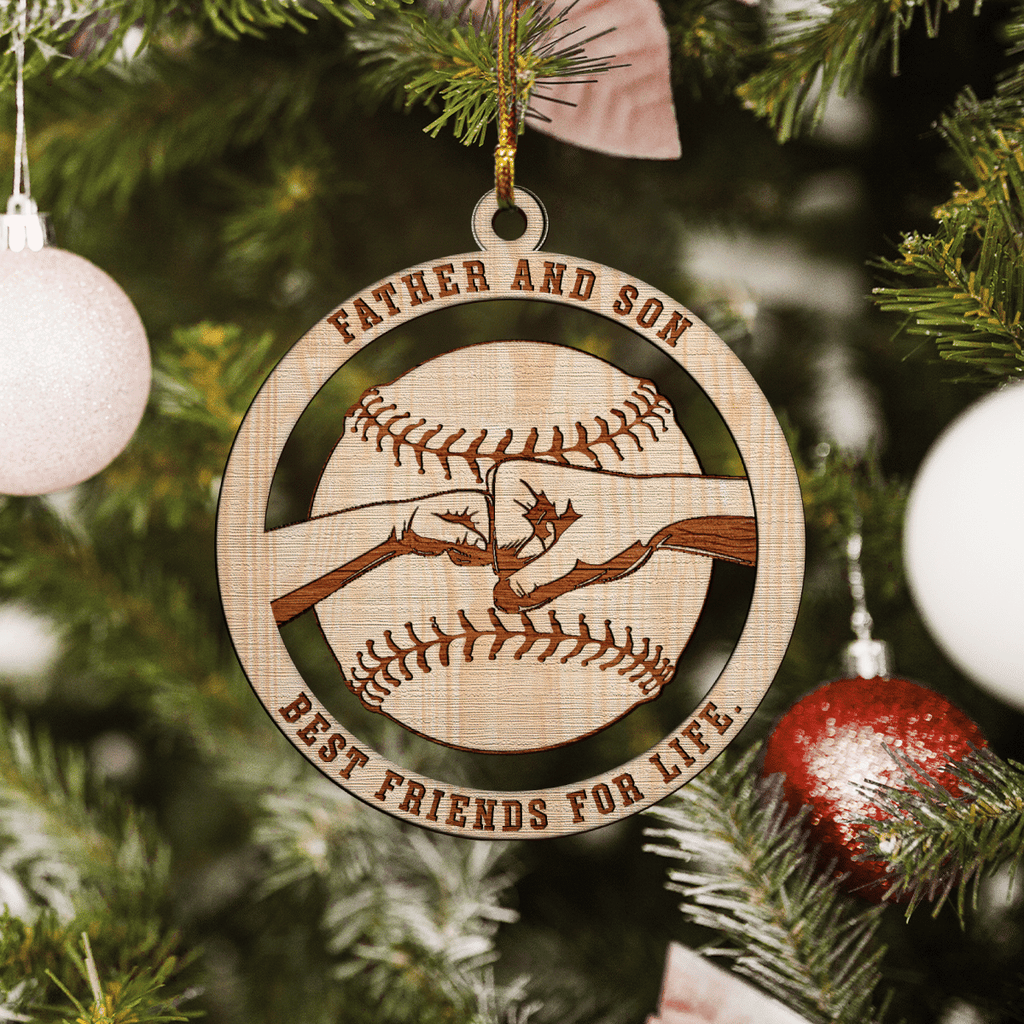 Father And Son Best Friends For Life Baseball Ornament