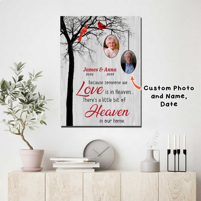 Because someone we love is in Heaven, There's a little bit of Heaven in our home Canvas