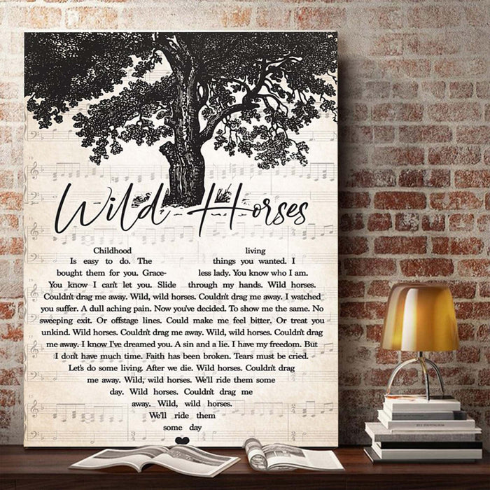 Wild Horse Lyric Song - Childhood Living Is Easy To Do Graceless Lady Canvas