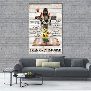 I Can Only Imagine Hummingbird and Sunflower 0.75 & 1.5 In Framed Canvas- Home Living - Wall Decor, Canvas Wall Art