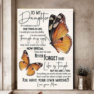 To My Daughter How Special Your Are To Me From Mom Canvas- 0.75 In & 1.5 In Framed -Wall Decor, Canvas Wall Art