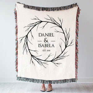 Daniel & Isabela Gift for Couple Blanket, Personalized Blanket