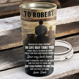 Personalized Father and Son Fishing Partners For Life Tumbler - Gift for Son From Dad