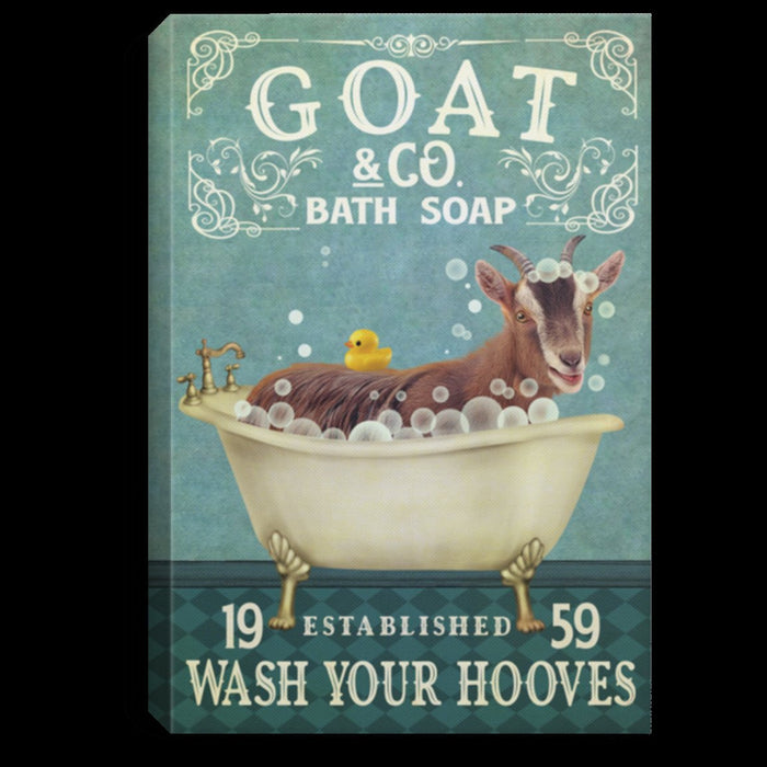 Goat Co Bath Soap Wash Your Hooves Established 1959 Framed Canvas