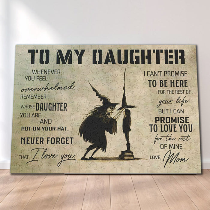 Witch To My Daughter I Can Promise To Love You For The Rest Of Mine Love Mom Canvas