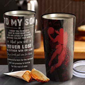 Baseketball To My Son I Want You To Believe Deep In Your Heart - Father and Son, Cup for Son, Best Son Gift