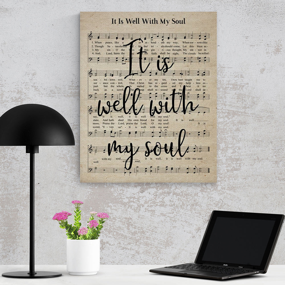 It is well with my soul Lyric song Canvas, Wall-art Canvas