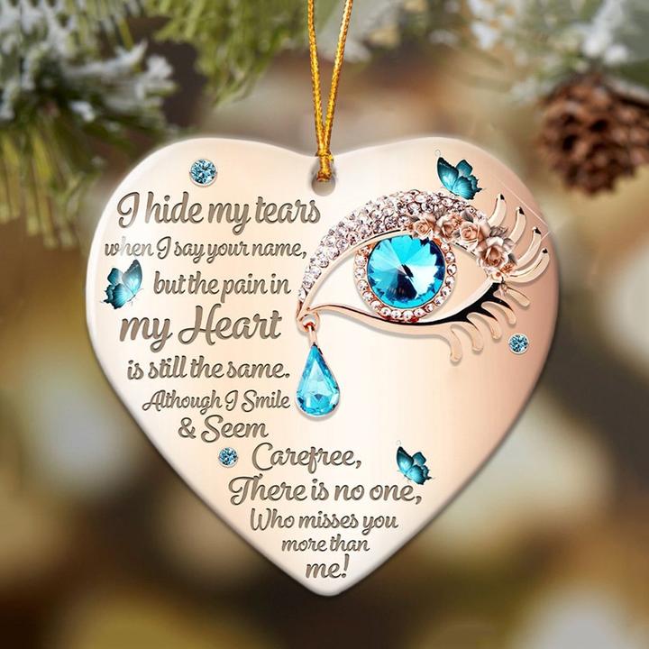 I hide my tears when I say your name Ornament