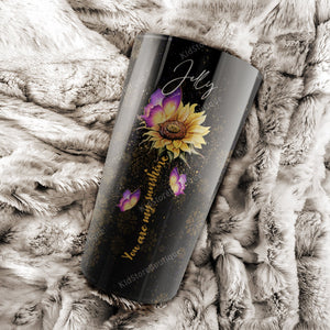 Sunflower To My Wife - You Are My Beautiful Queen Forever Stainless Steel Tumbler, Cup for Wife, Best Gift for Wife From Husband