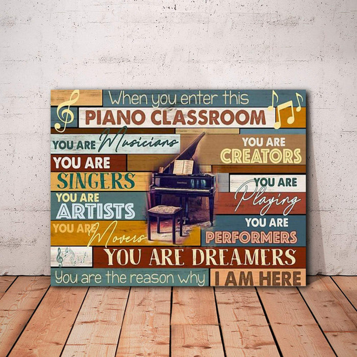 Pianist Piano Classroom Landscape Canvas