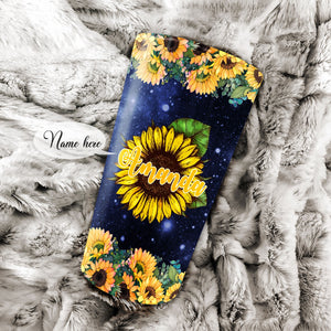 Just A Girl Who Loves Elephant - Sunflower Personalized Tumbler - Daughter Gift Tumbler