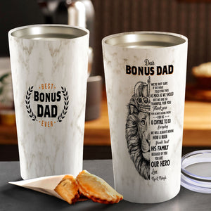 Personalized Tumbler - Best Bonus Dad Ever Thanks For Always Being There For Us Tumbler - Father's Day Gift, Dad Cup, Best Dad Gift