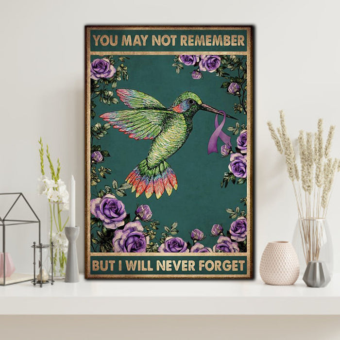 You May Remember But Will Never Forgot Hummingbird Canvas