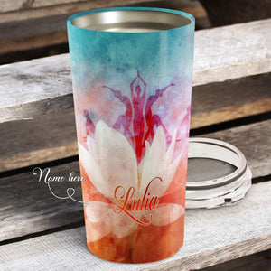 Warning Yoga Mom Loudly Personalized Tumbler - Mother's Day Gift, Mom Tumbler, Mom Cup