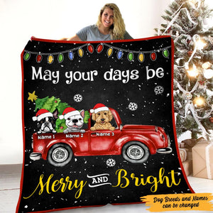May Your Days Be Merry & Bright, Personalized Christmas Blanket