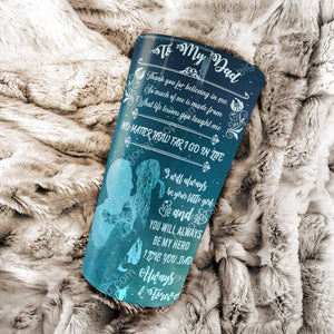 To My Dad - Heart Galaxy - Personalized Tumbler - Father's Day Gift, Dad Tumbler, Dad Cup, Best Dad Gift