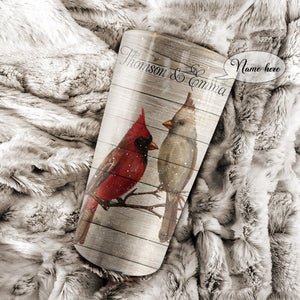 Personalized Cardinal Birds - To My Husband In Heaven Stainless Steel Tumbler