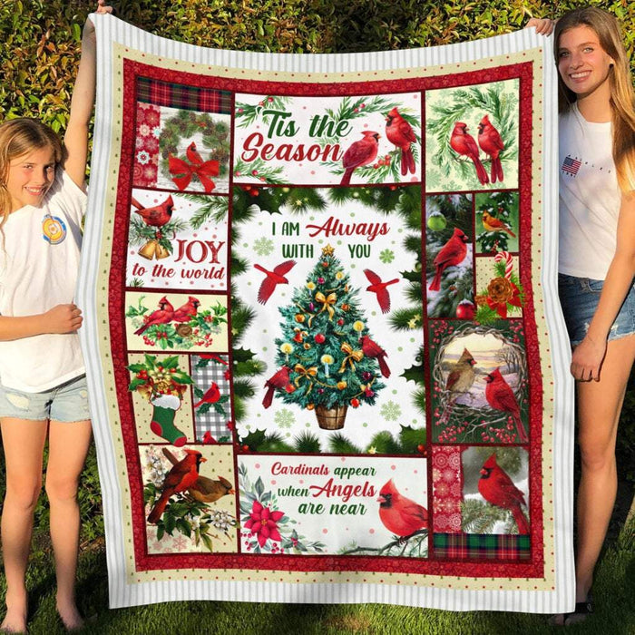 Tis The Season I Am Always With You Hummingbird and Christmas Tree Fleece Blanket - Christmas Best Gifts - Baby Blanket
