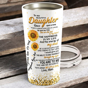 Sunflower To My Daughter I Love You To The Moon and Back - Mother and daughter Tumbler, Best Daughter Gift Tumbler