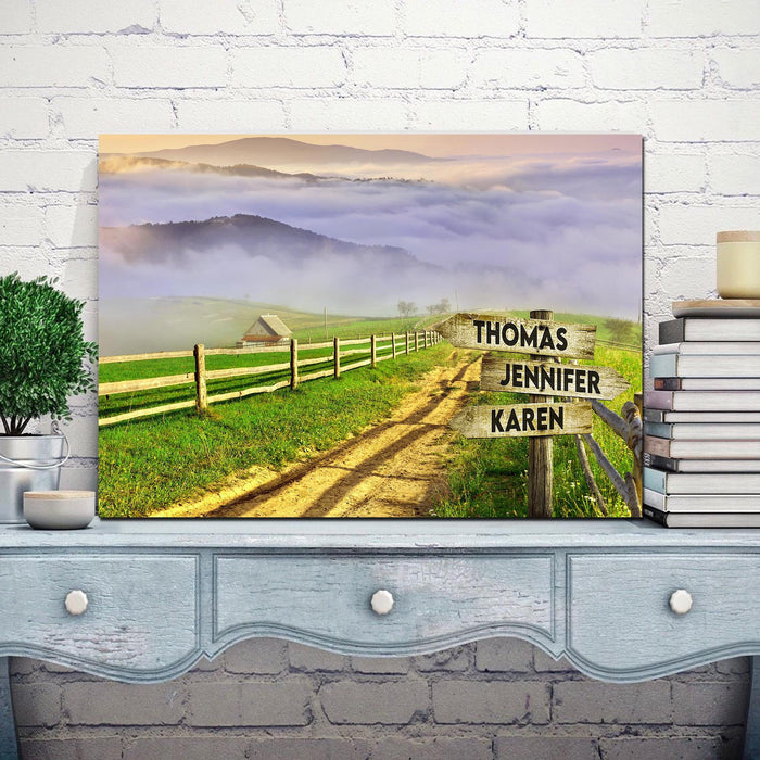 Farm Multi - Names Canvas - Family Street Signs Customized With Names Canvas