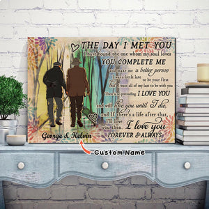 LGBT Pride Gay Old Couple The Day Horizontal0.75 & 1.5 In Framed Canvas - Home Decor, Wall Art
