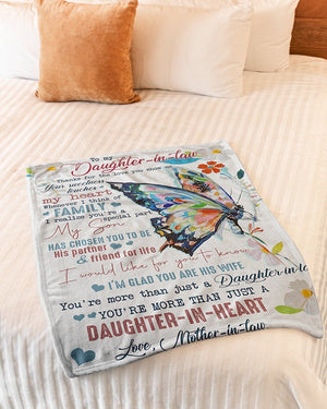 To My Daughter-in-law Thanks For The Love You Show Me From Mother-in-law Blanket - Wedding Gifts- Best Gifts for Daughter-in-law