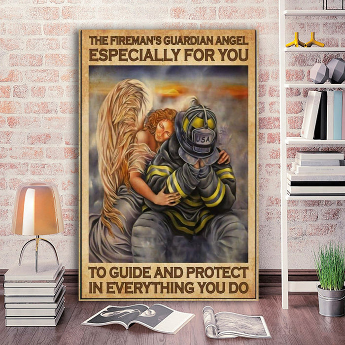 Firefighter Guardian Angel To Guide And Protect In Everything You Do Home Living Canvas
