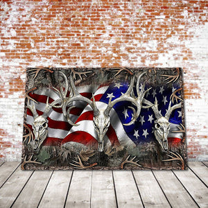 American Hunters - The American Flag Canvas