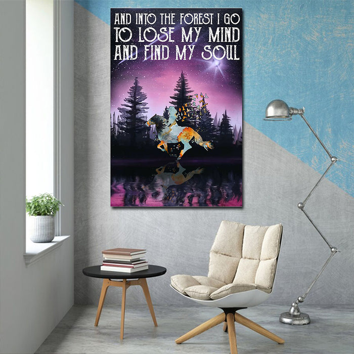 And Into The Forest Cowgirl, Gift for Her Canvas, Wall-art Canvas
