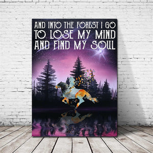 And Into The Forest Cowgirl, Gift for Her Canvas, Wall-art Canvas