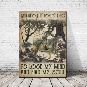 And Into The Forest I Go Cowgirl, Gift for Her Canvas, Wall-art Canvas
