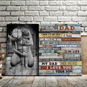 Awesome Family Gift For Dad From Son - It Doesn't Matter How Far I Go In Life Canvas