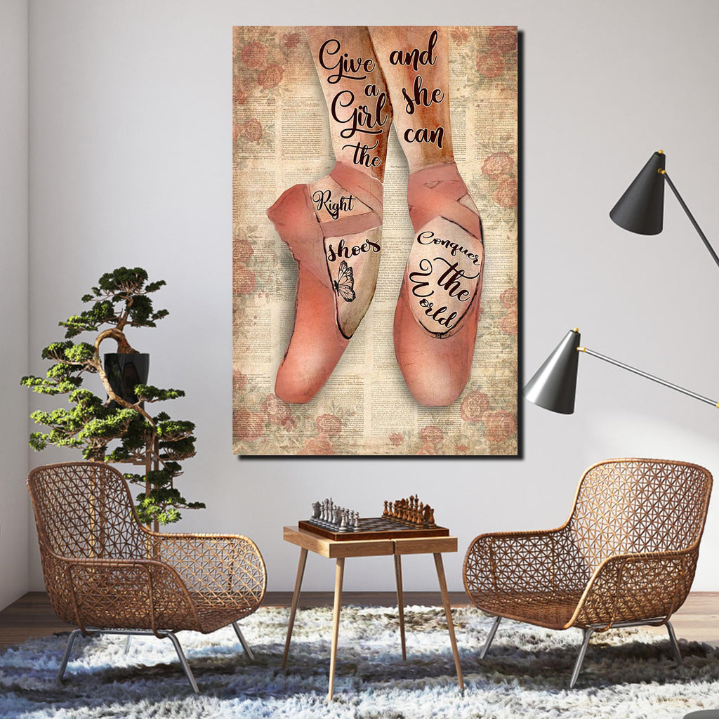 Ballet Girl Give And A Girl The Right, Gift for Her Canvas