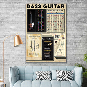 Bass Guitar, Music lover Canvas, Wall-art Canvas