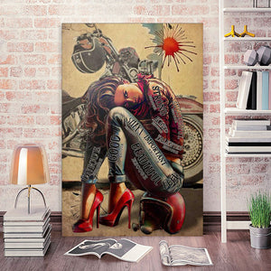 Biker Girl I Am Canvas Prints Canvas, Gift for Her Canvas