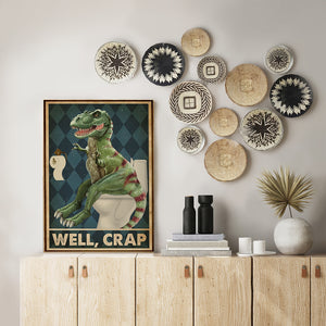 Well Crap, Funny Dinosaurs Canvas