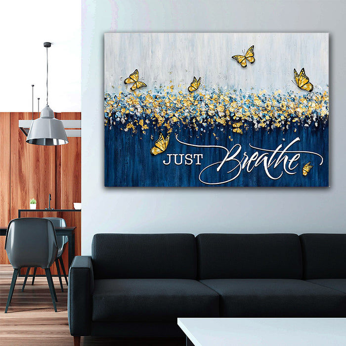 Butterflies Garden - Just Breathe Canvas, Wall-art Canvas