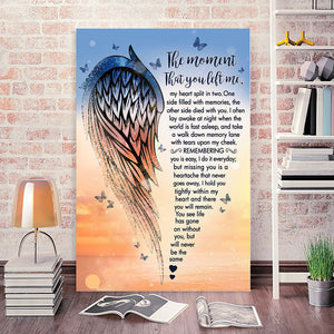 Butterfly The Moment That You Left Me, Angel Wings, Gift for Couple Canvas