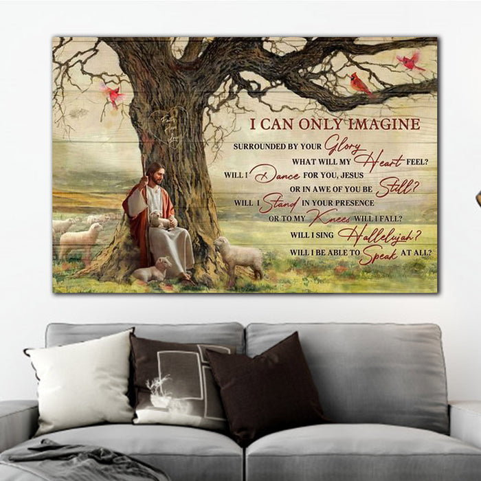 Cardinal Bird, God Lamb - Surrounded By Your Glory, What Will My Heart Feel, God Canvas