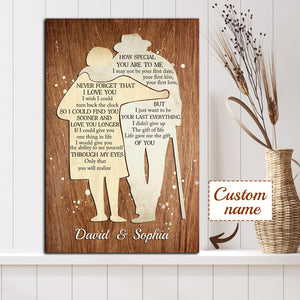 How special you are to me, I just want to be your last everything, Couple Canvas, Personalized Canvas