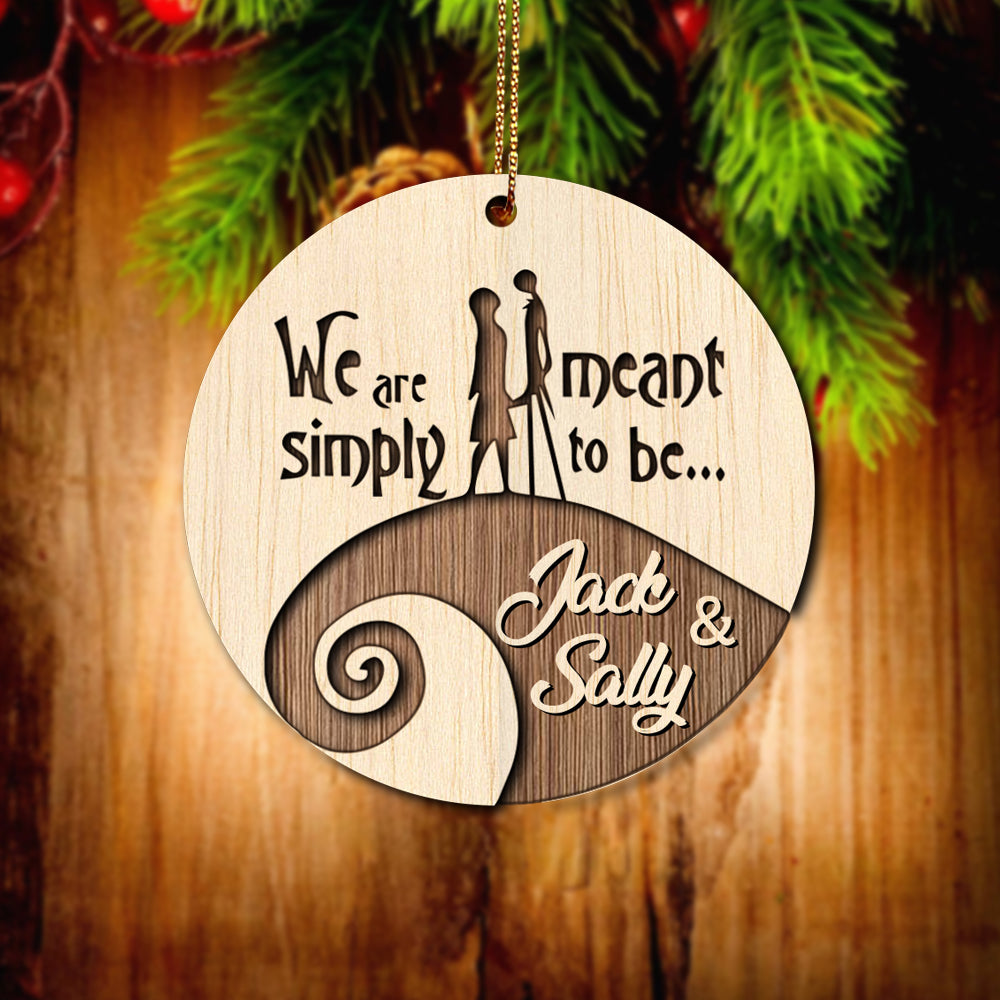 We Are Simply Mean To Be, Personalized Couple Ornament