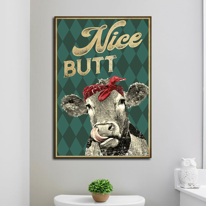 Cow Nice Butt, Funny Canvas, Wall-art Canvas